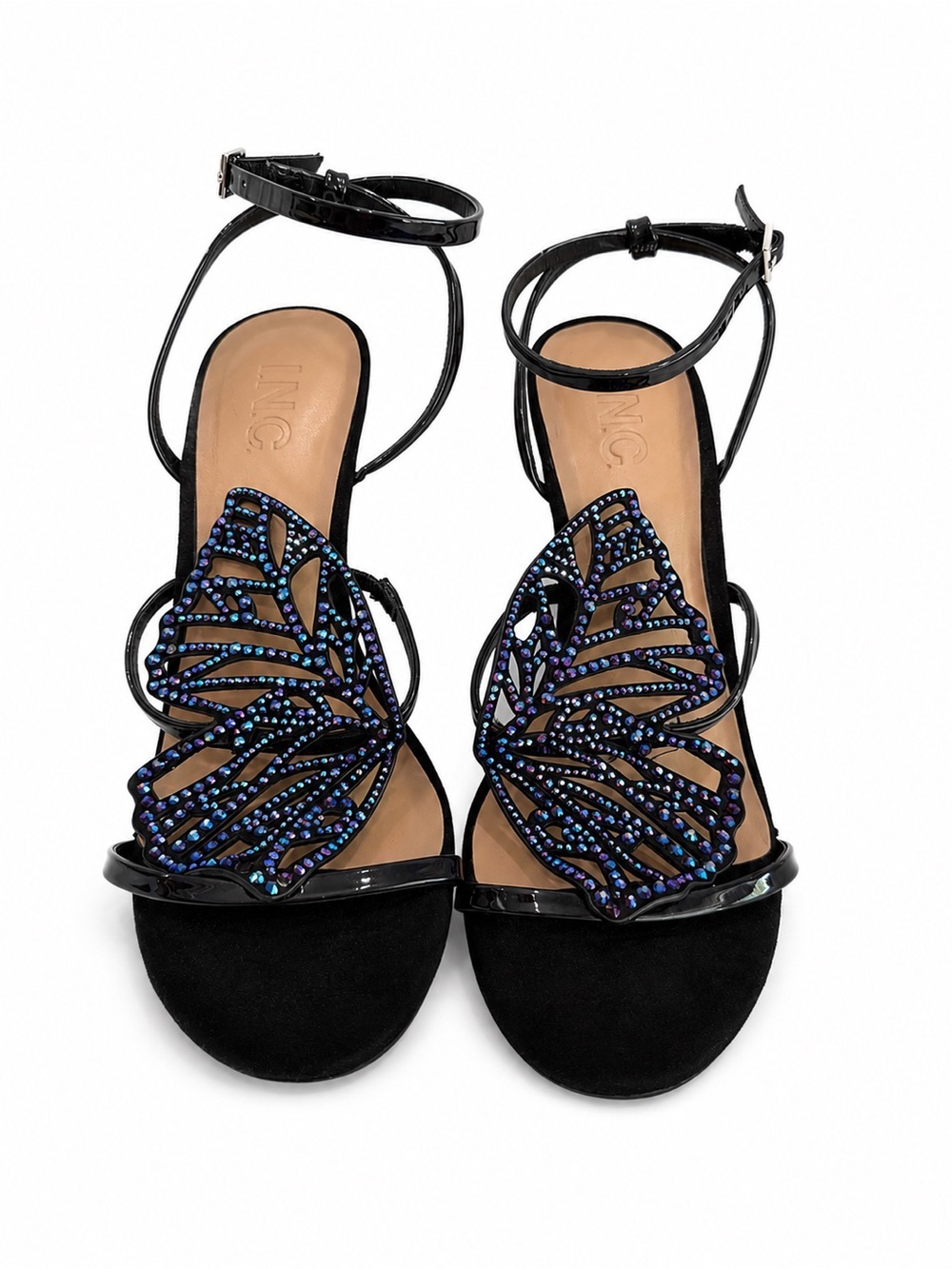 INC Black Butterfly Beaded Heels NWT Whimsigoth Fairycore Size 6.5
